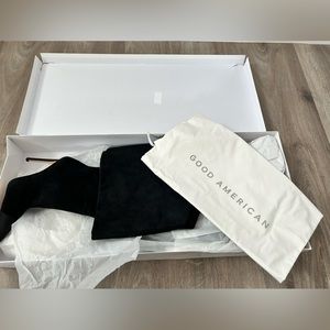 Good American tall black boots